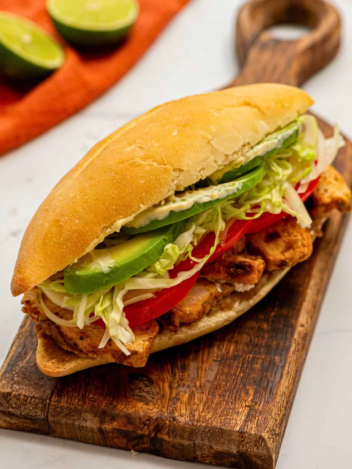 Grilled Chicken Torta